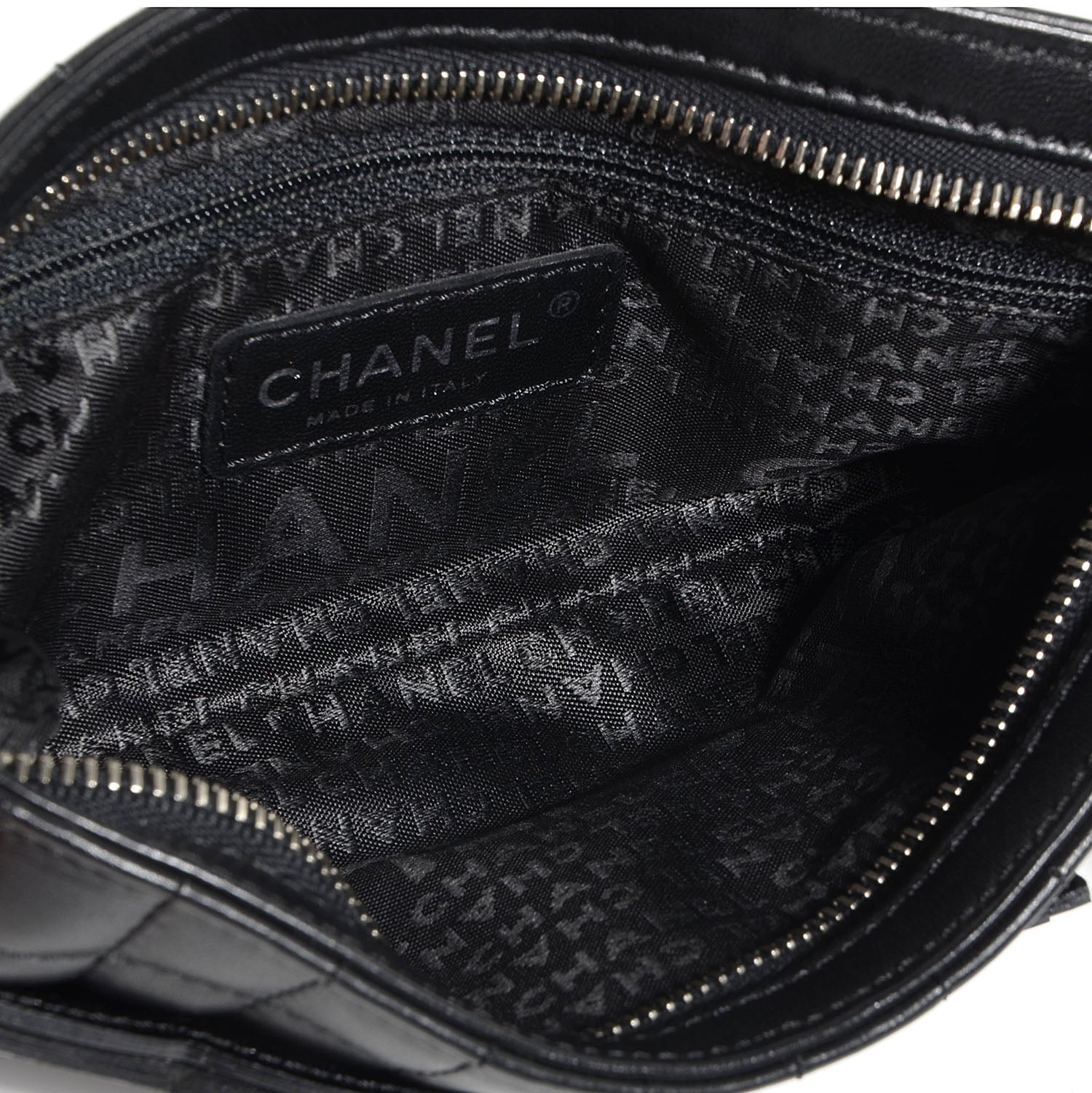 Chanel Lambskin Camellia N°5 Clutch Bag Black 5 of 8