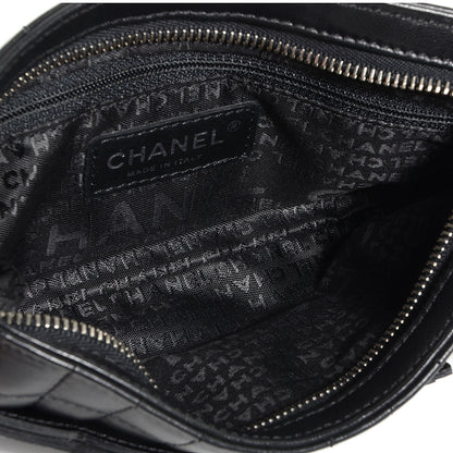 Chanel Lambskin Camellia N°5 Clutch Bag Black 5 of 8