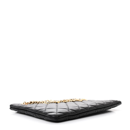 Chanel Lambskin Quilted Egyptian Amulet Zipped Pouch Black 4 of 8