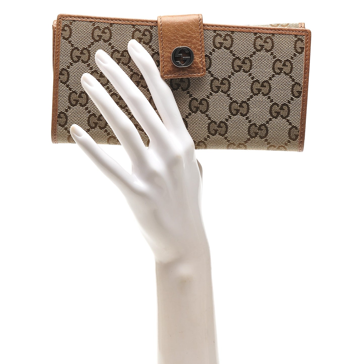 Monogram Old Libeccio Miss GG Continental Wallet Beige Ebony Light Brown