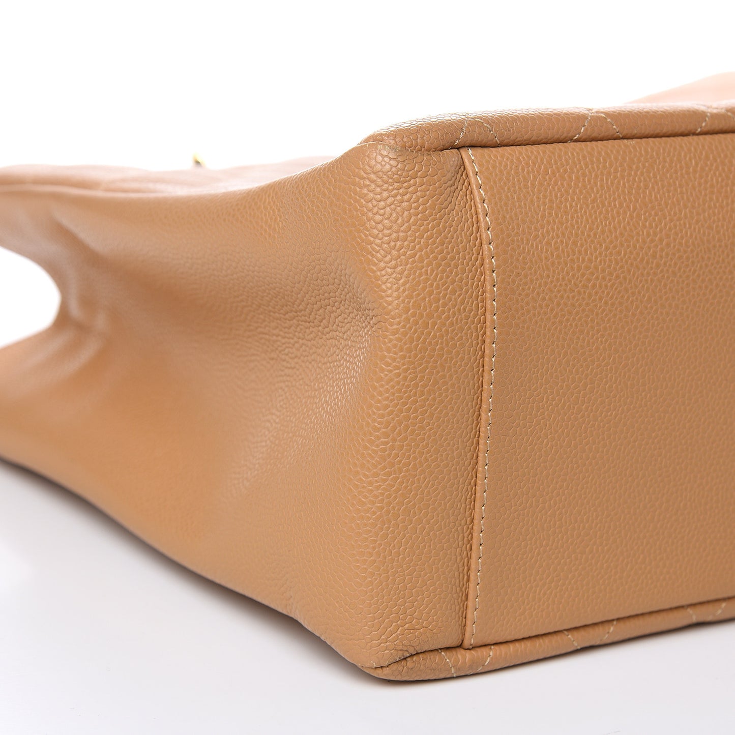 Caviar Quilted Grand Shopping Tote GST Beige