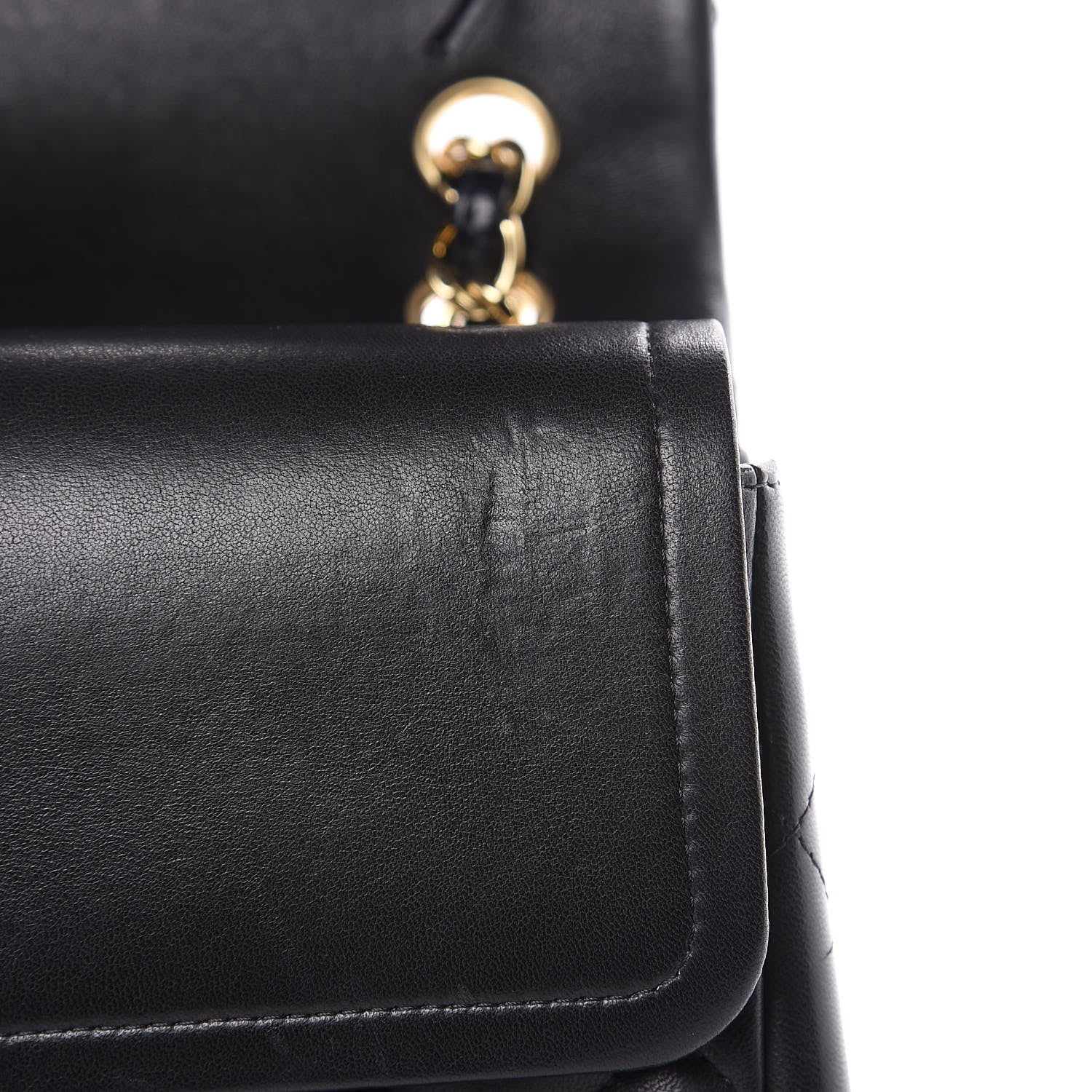 Chanel Lambskin Quilted Jumbo Double Flap Black 13 of 14