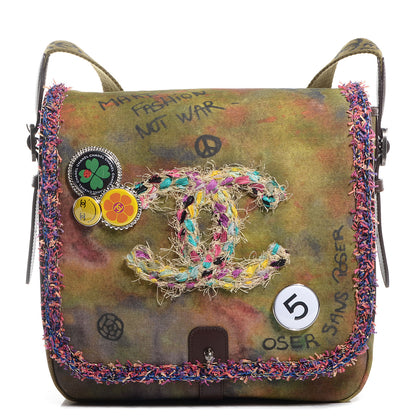 Chanel Washed Toile Graffiti On The Pavements Messenger Khaki Multicolor 1 of 8