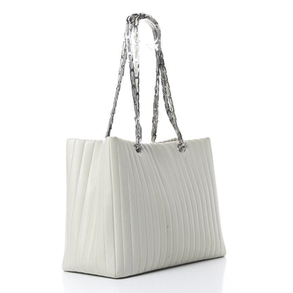 Chanel Lambskin Vertical Quilted Large Mademoiselle Tote Light Green 2 of 19