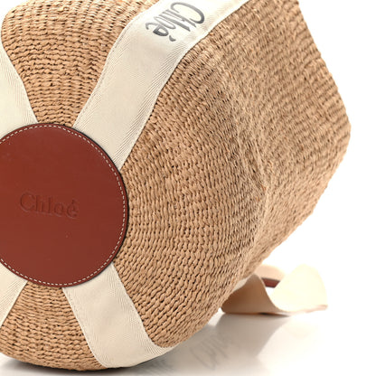 Chloe Raffia Medium Woody Tote White 7 of 7