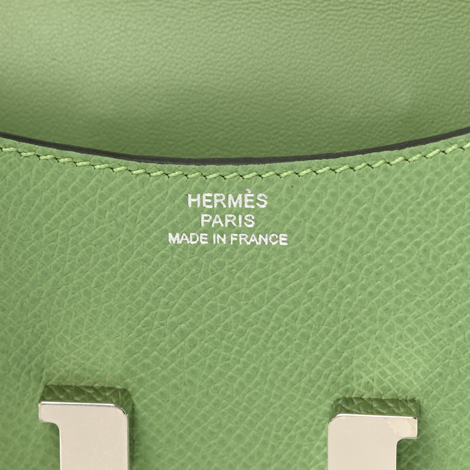 Hermes Epsom Constance Slim Wallet Vert Criquet 7 of 9