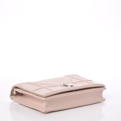 Christian Dior Grained Calfskin Diorama Wallet on Chain Pouch Rose Poudre 4 of 9