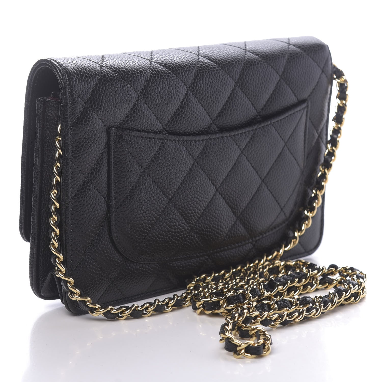 Chanel Caviar Quilted Wallet On Chain WOC Black 3 of 12