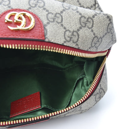 Gucci Soft GG Supreme Monogram Calfskin Medium Ophidia Cosmetic Case Beige Ebony Hibiscus Red 4 of 8