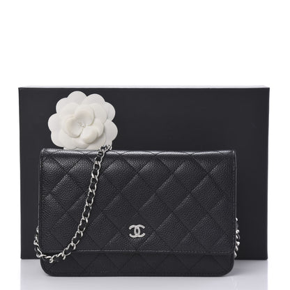 Chanel Caviar Quilted Wallet On Chain WOC Black 11 of 11