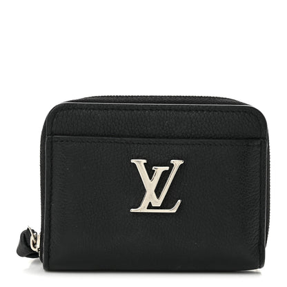 Louis Vuitton Calfskin Lockme Zippy Coin Purse Black 1 of 8