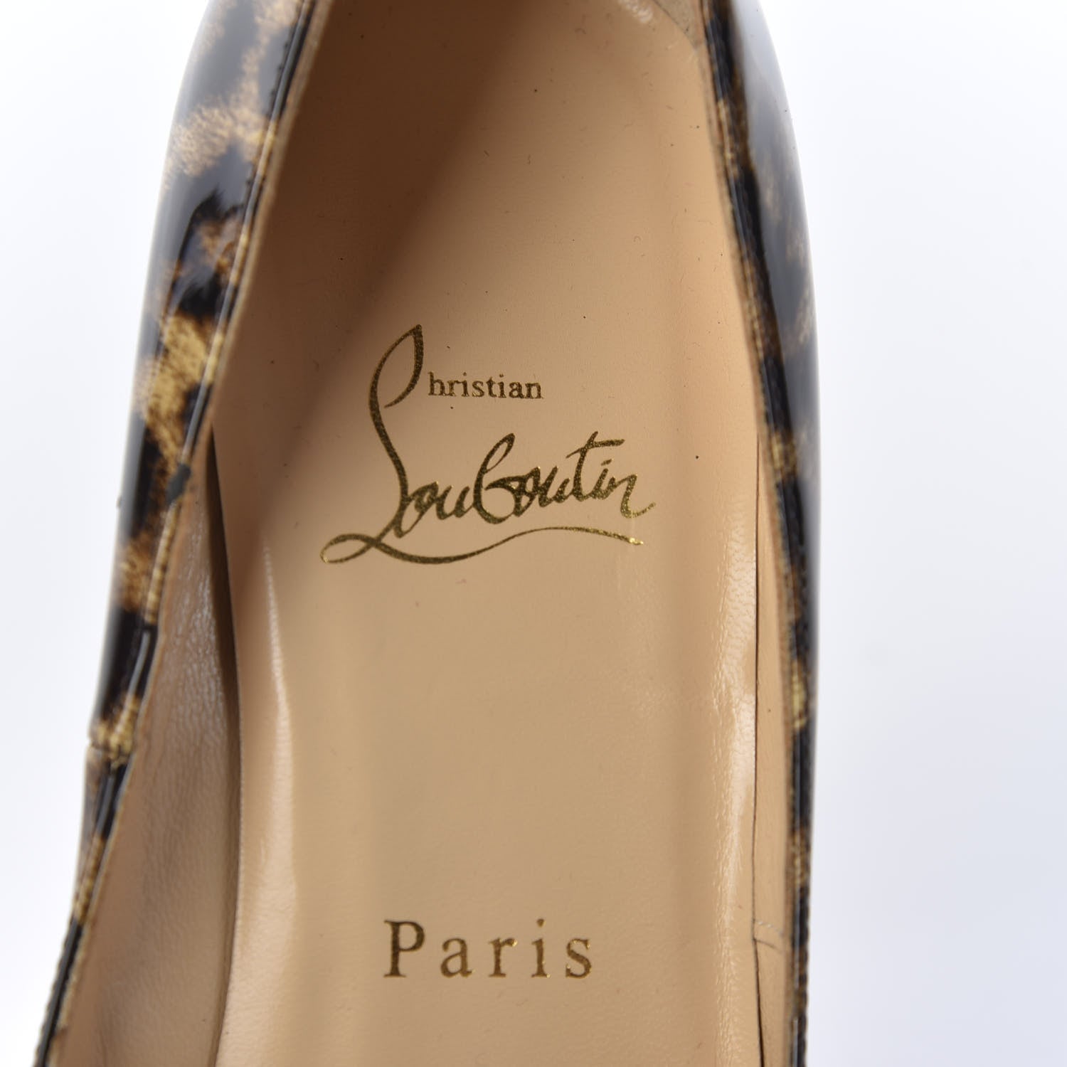 Christian Louboutin Patent Leopard New Very Prive 120 Pumps 38.5 Black 7 of 8