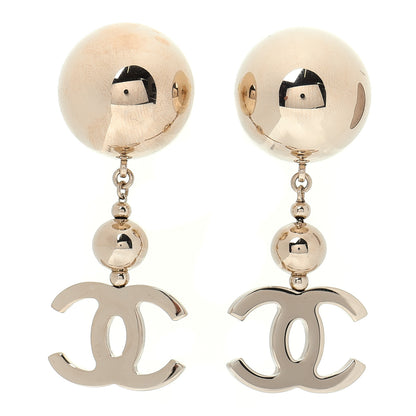 Chanel Metal CC Drop Earrings Gold 1 of 5