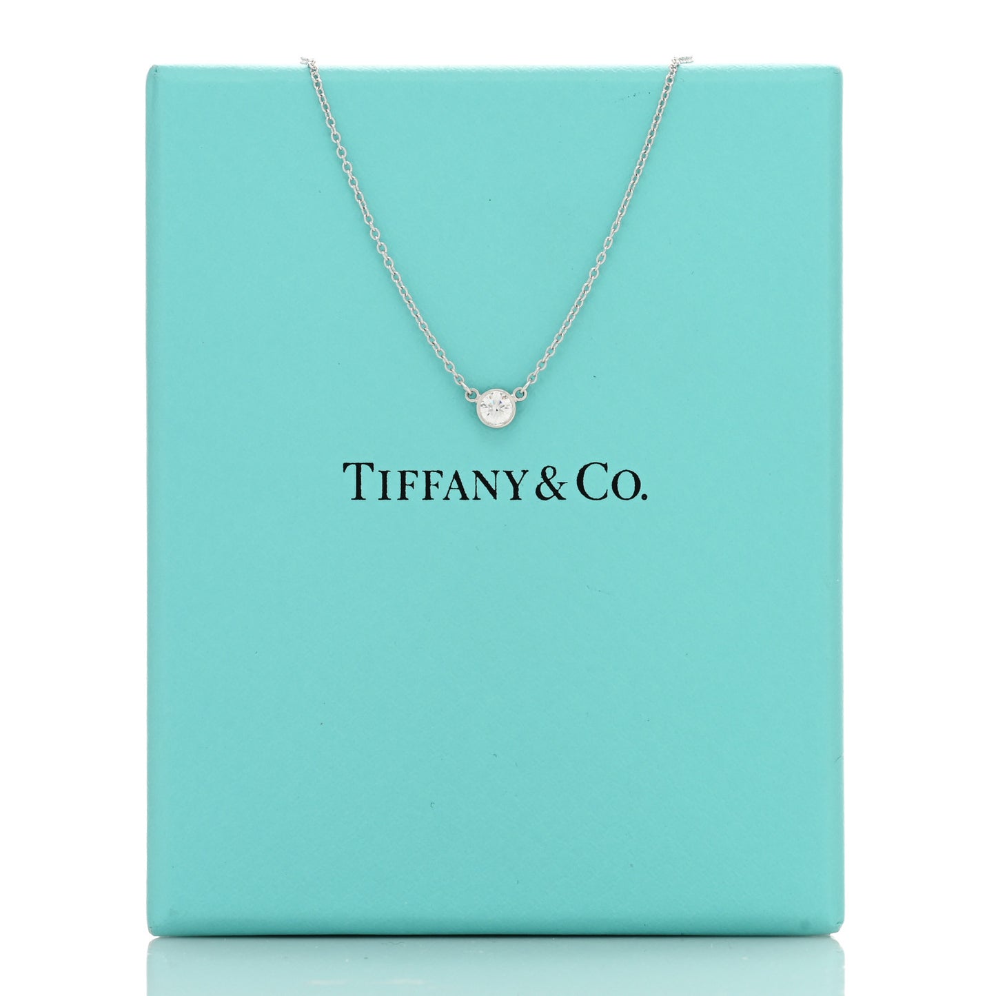 Platinum Diamond .17ct Elsa Peretti Diamonds By The Yard Pendant Necklace