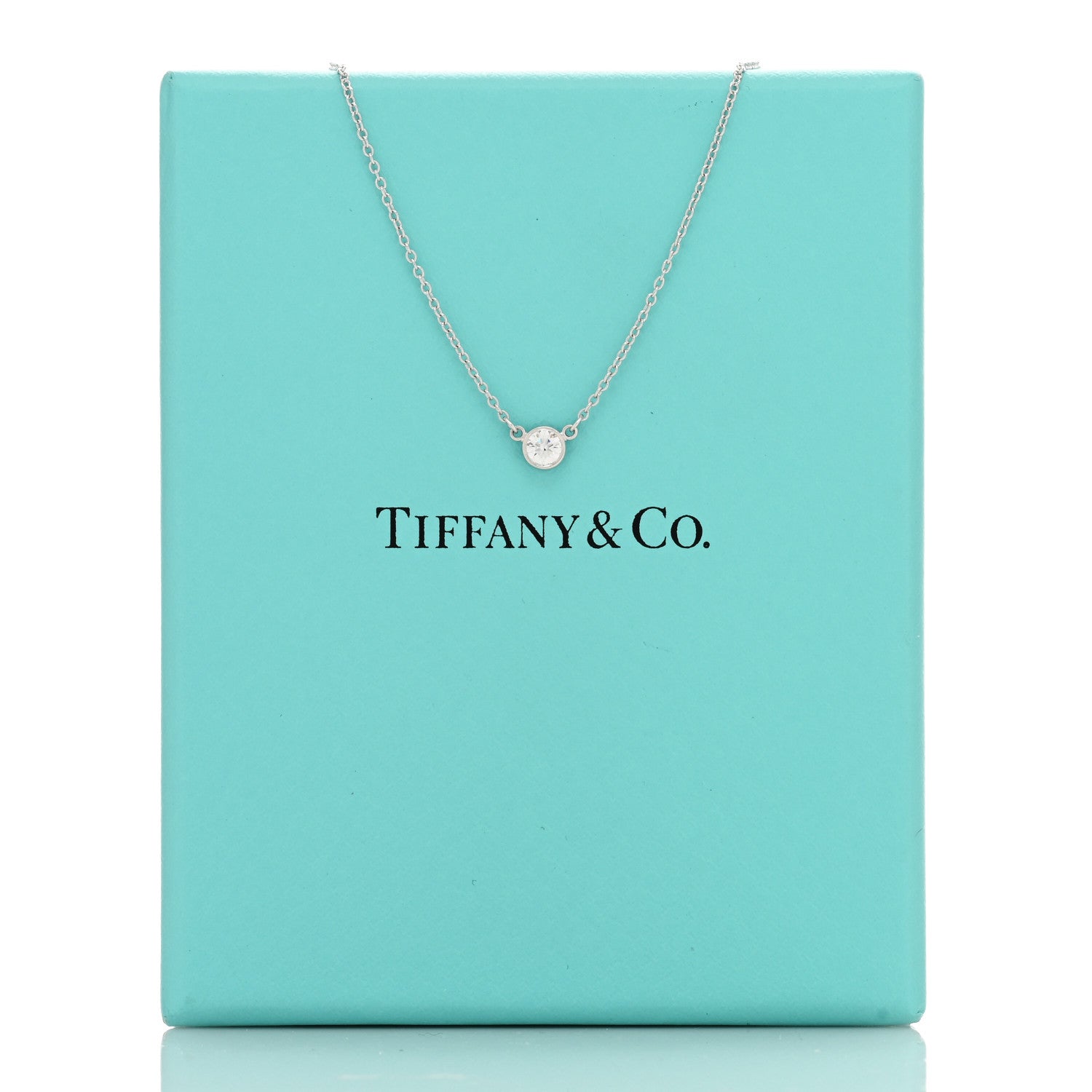 Tiffany Platinum Diamond .17ct Elsa Peretti Diamonds By The Yard Pendant Necklace 3 of 3