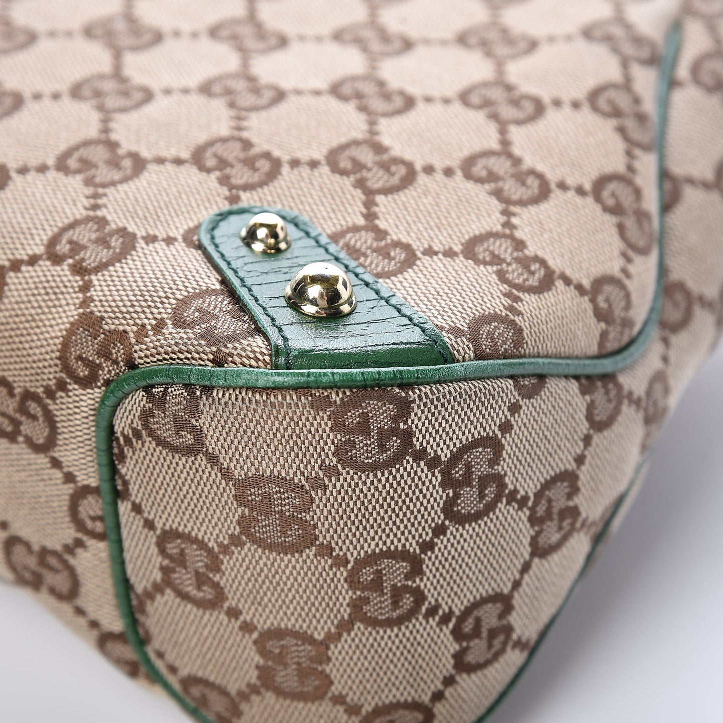 Monogram Horsebit Web Flap Bag Green