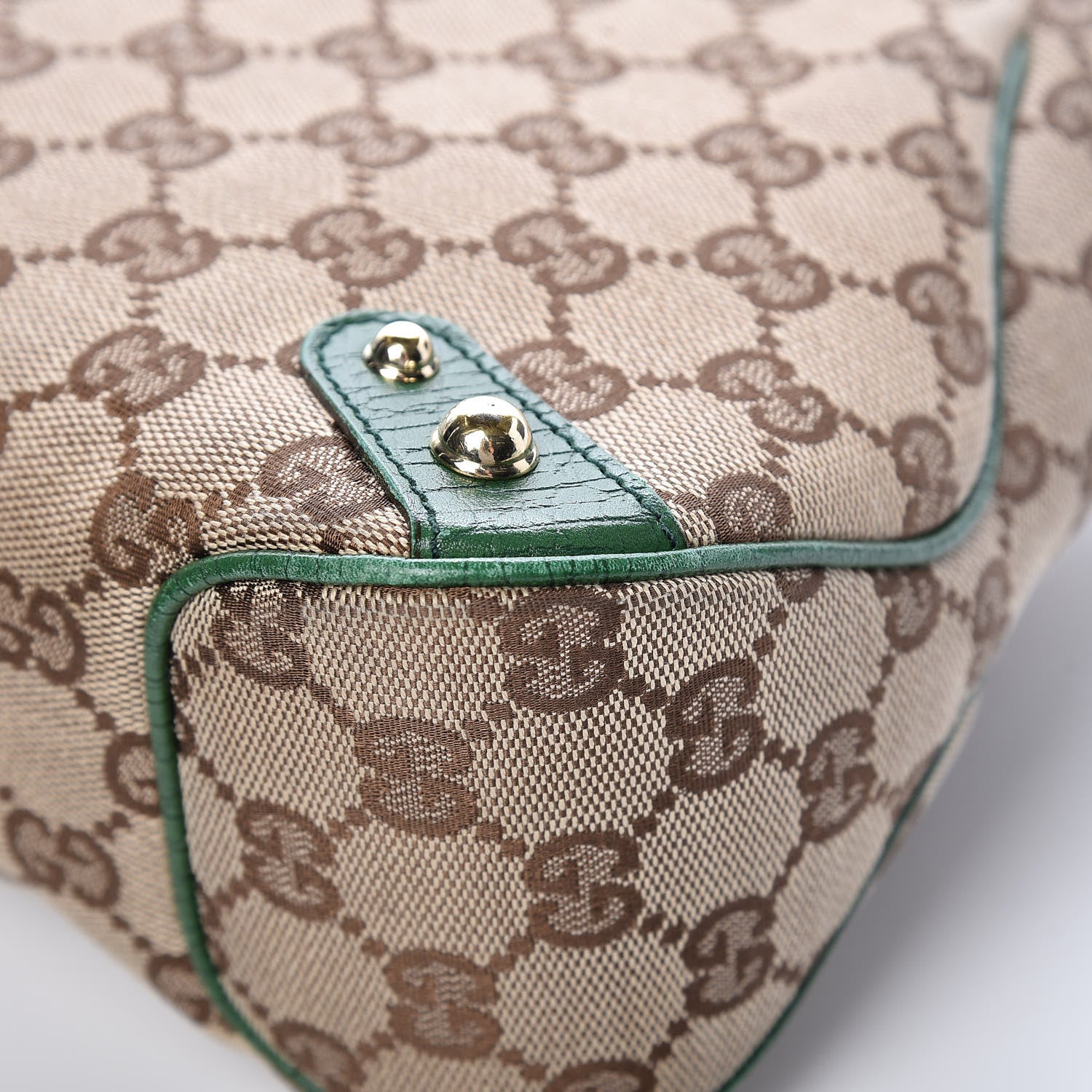 Gucci Monogram Horsebit Web Flap Bag Green 10 of 21