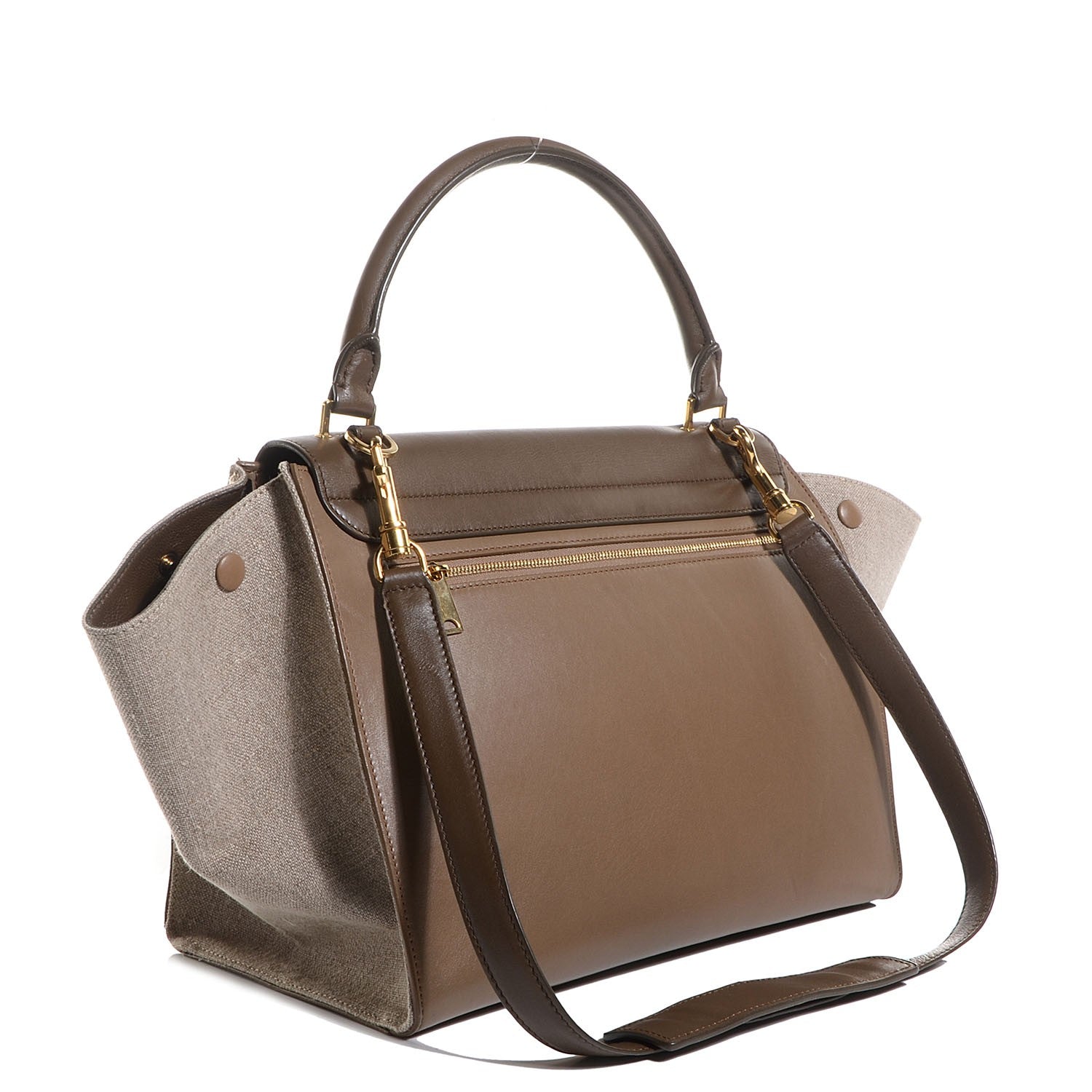 Celine Smooth Calfskin Canvas Medium Tri-Color Trapeze 3 of 9