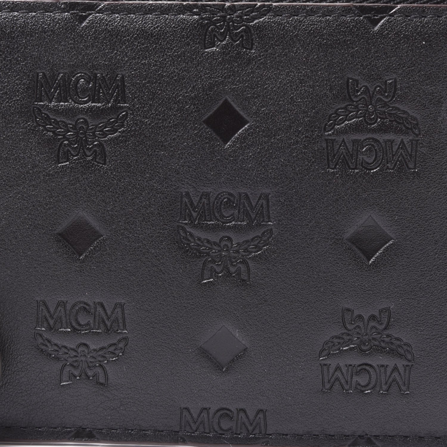 MCM Calfskin Ottomar Monogram Key Pouch Black 8 of 8