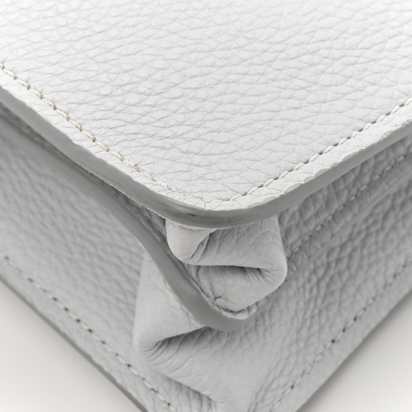 Grained Calfskin Small Aby Day Shoulder Bag Light Cloud