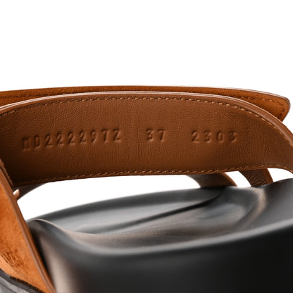 Hermes Suede Goatskin Womens Chypre Sandals 37 Naturel 7 of 9
