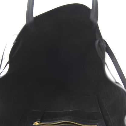 Celine Soft Grained Calfskin Medium Belt Cabas Phantom Black 5 of 9