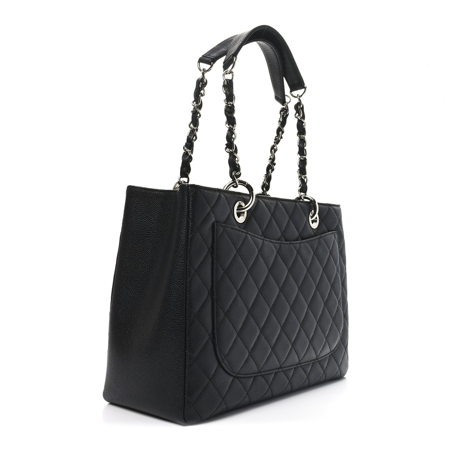 Caviar Quilted Grand Shopping Tote GST Black