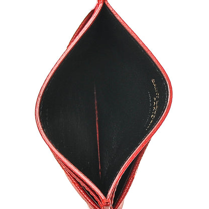 Saint Laurent Grain De Poudre Matelasse Chevron Monogram Credit Card Case New Red 5 of 6