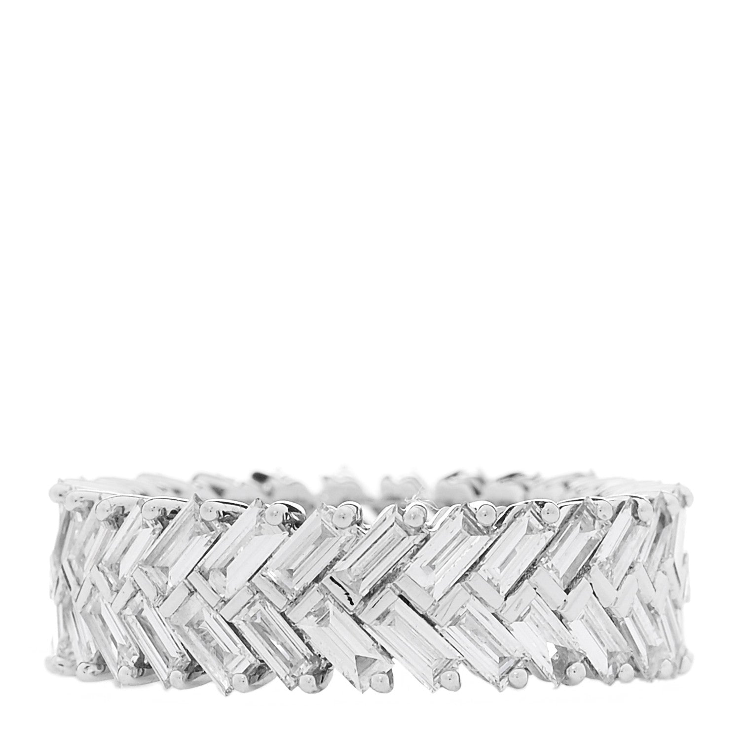 Anita Ko 18K White Gold Diamond Zipper Ring 55 7.25 3 of 5