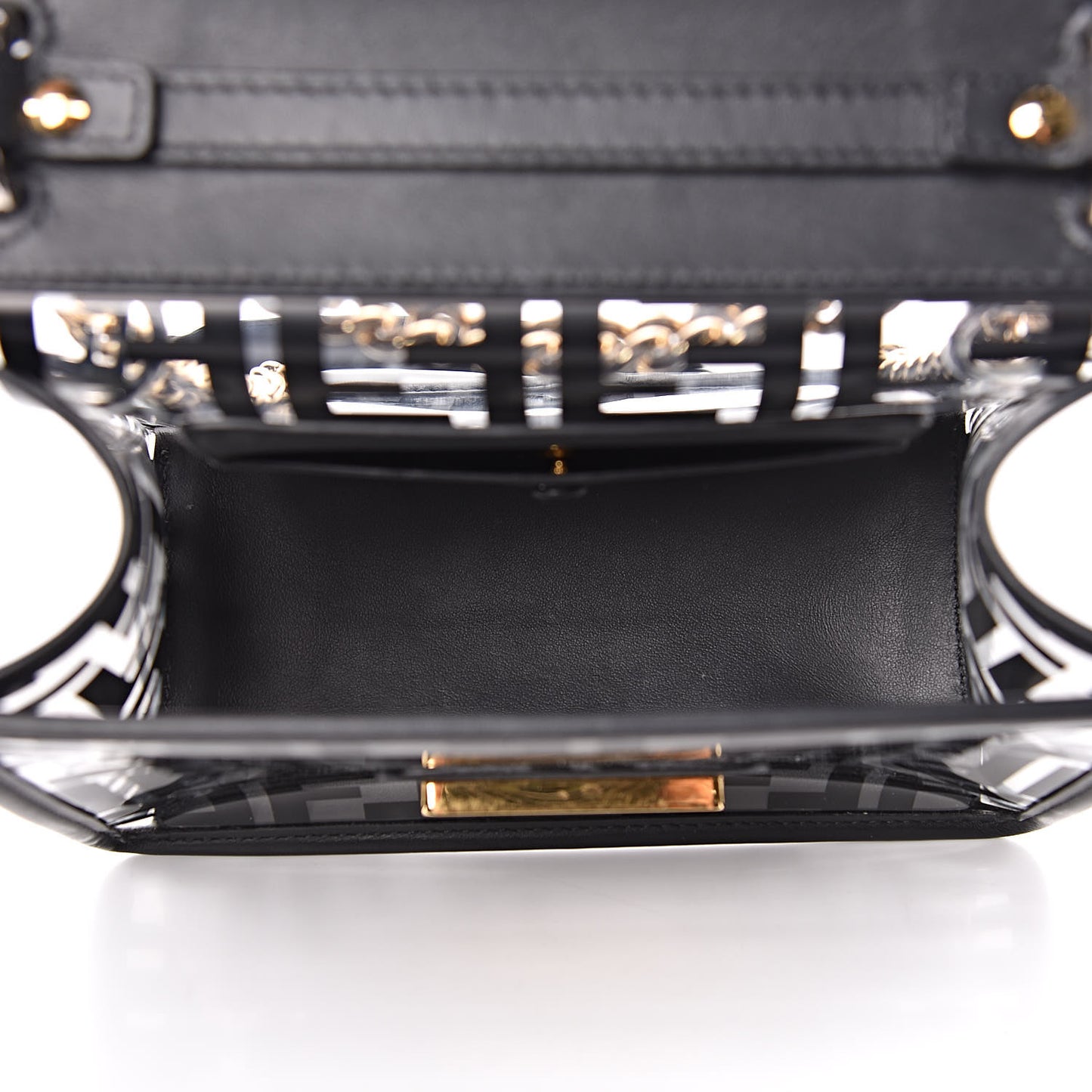TPU FF Vitello Century F is Fendi Small Kan I Shoulder Bag Black