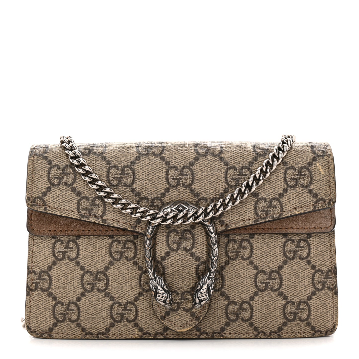 GG Supreme Monogram Super Mini Dionysus Shoulder Bag Taupe