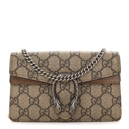 Gucci GG Supreme Monogram Super Mini Dionysus Shoulder Bag Taupe 1 of 15