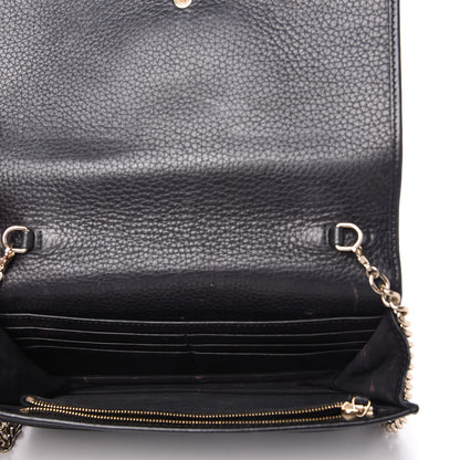 Gucci Pebbled Calfskin Soho Wallet on Chain Black 5 of 9