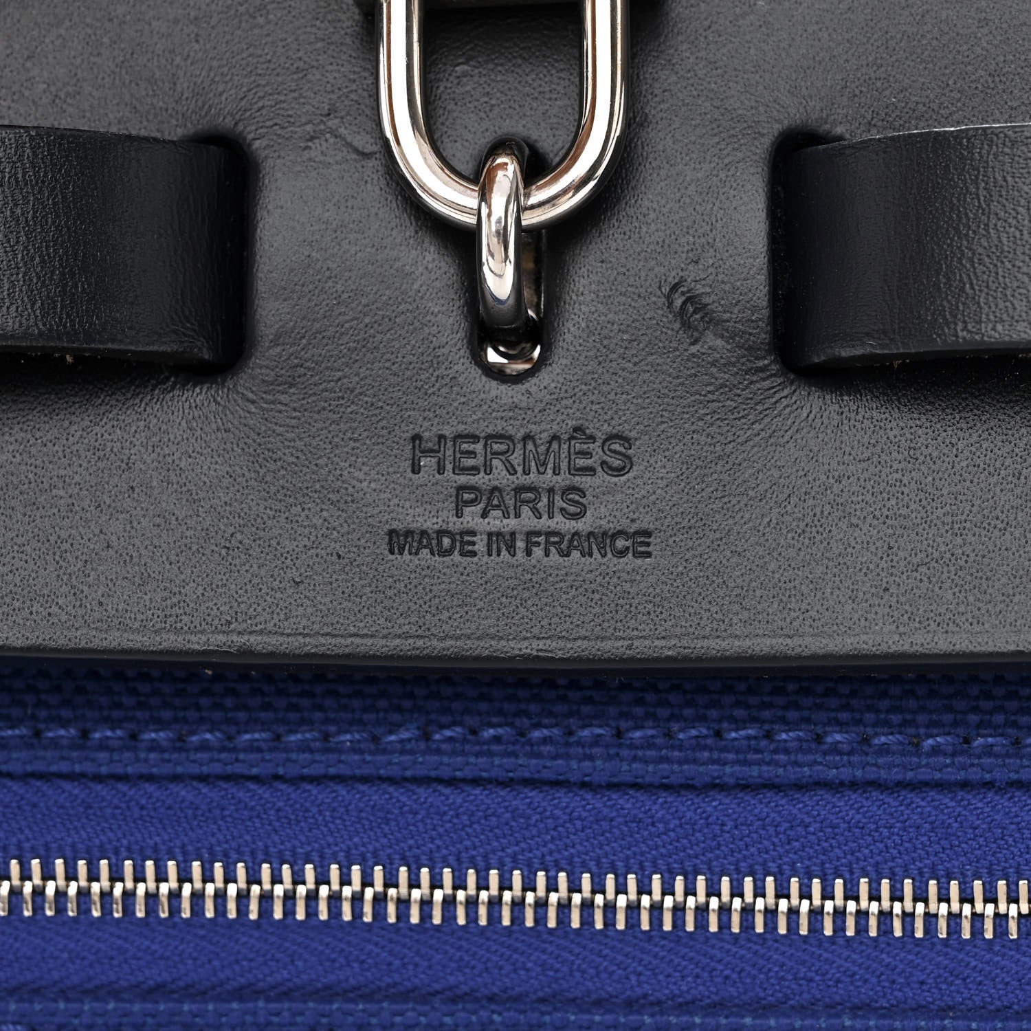 Hermes Toile Vache Hunter Herbag Zip 31 PM Bleu Electrique Bleu Indigo 8 of 12