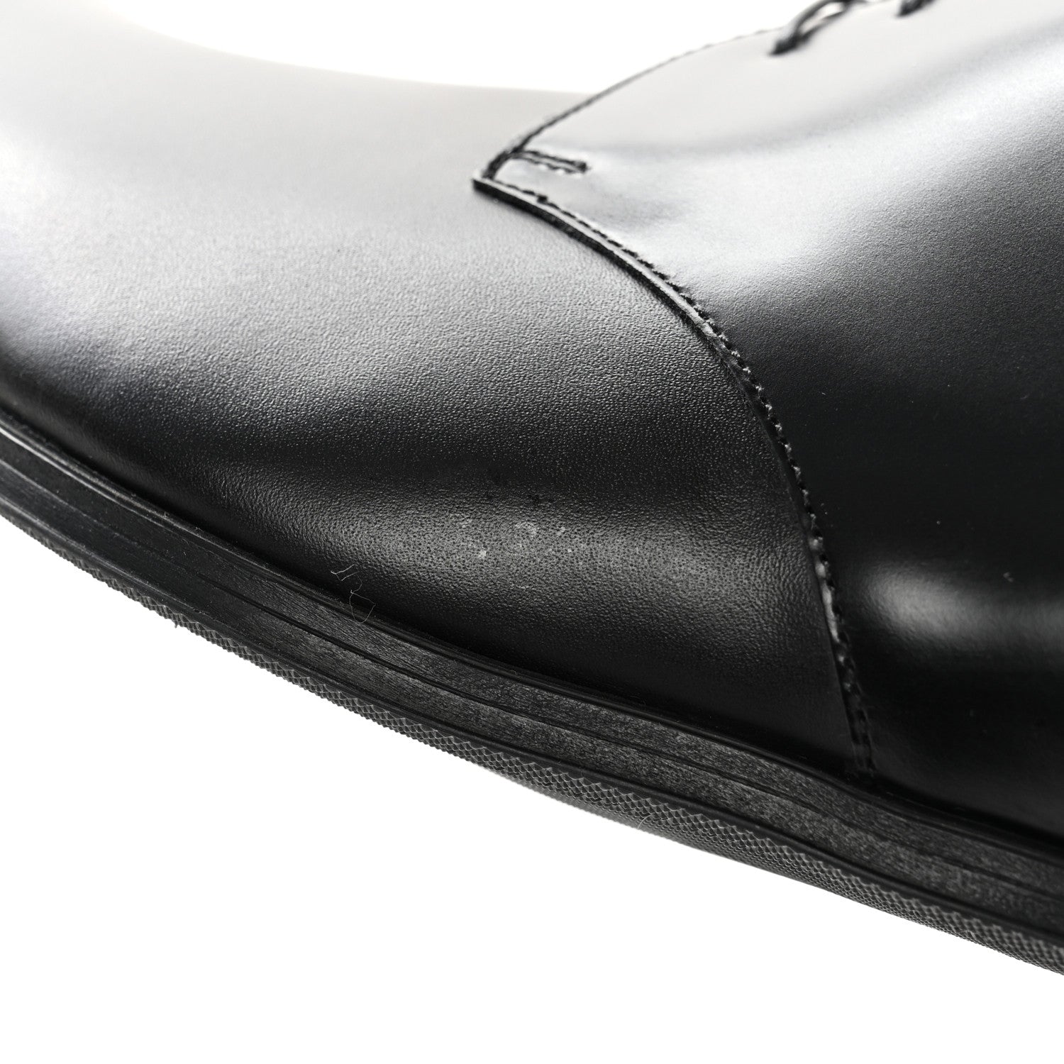 Louis Vuitton Lambskin Mens Derby Lace Up Shoes 9 Black 10 of 12