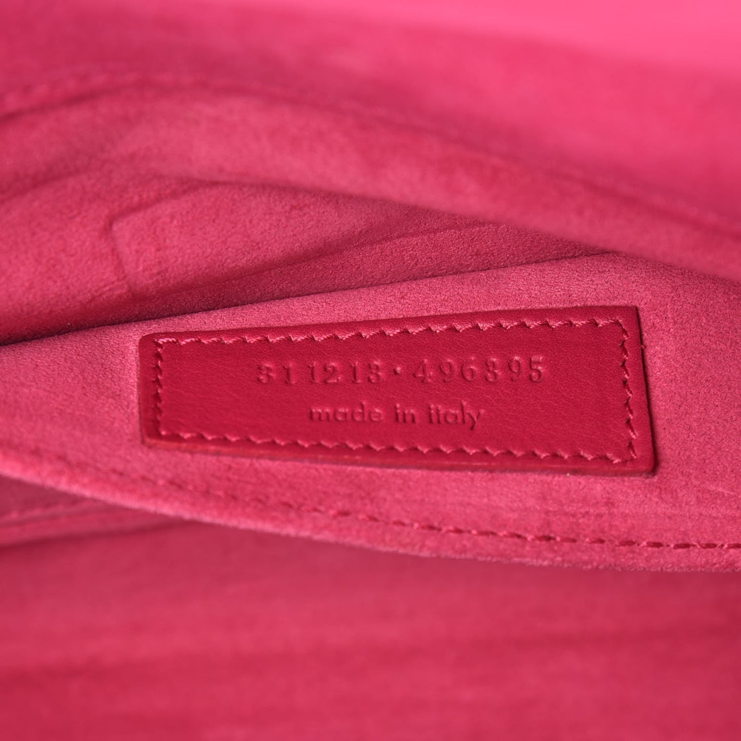 Calfskin Classic Y Ligne Clutch Fuchsia