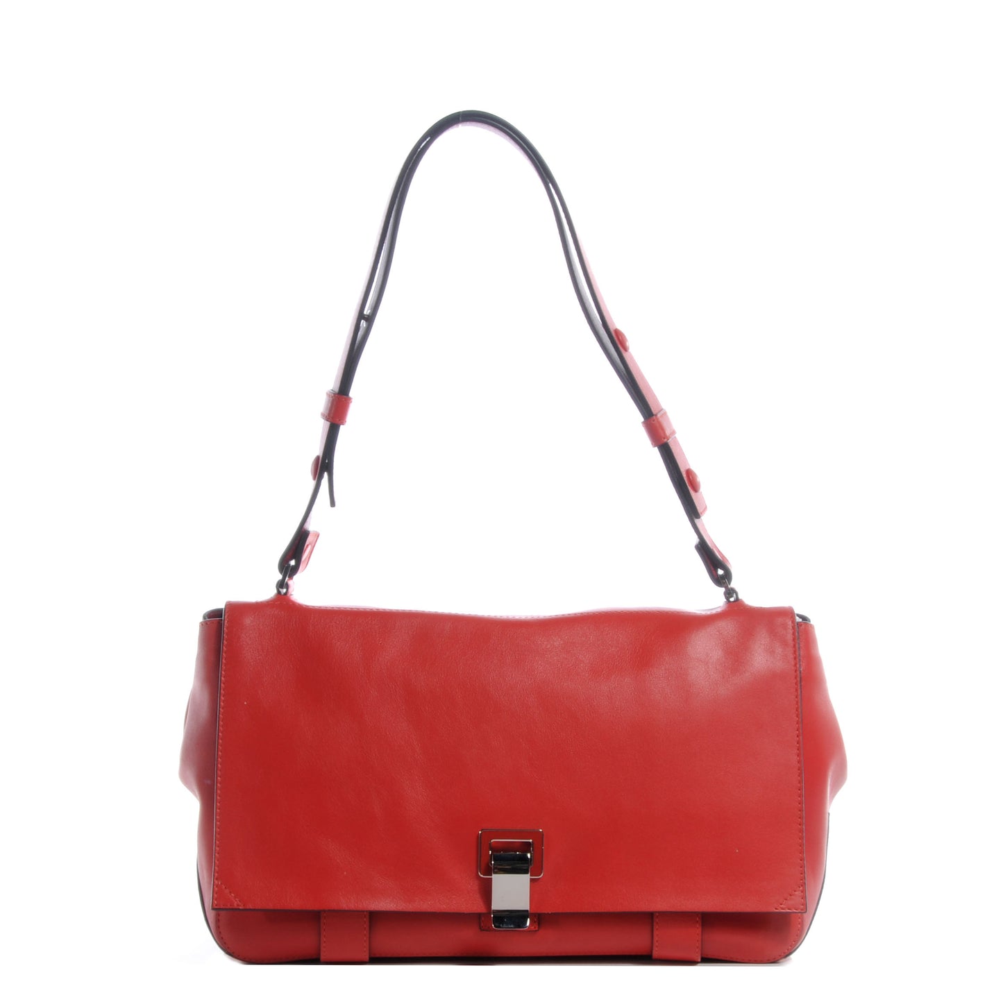 Calfskin PS Courier Bag Poppy Chianti