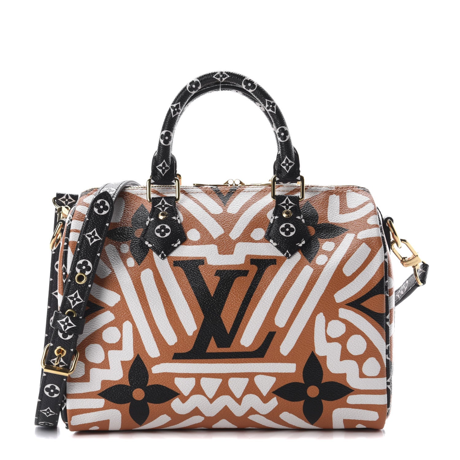 Louis Vuitton Monogram Giant Crafty Speedy Bandouliere 25 Creme Caramel 1 of 9