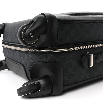 Gucci GG Supreme Monogram Four Wheel Suitcase Black Grey 9 of 9
