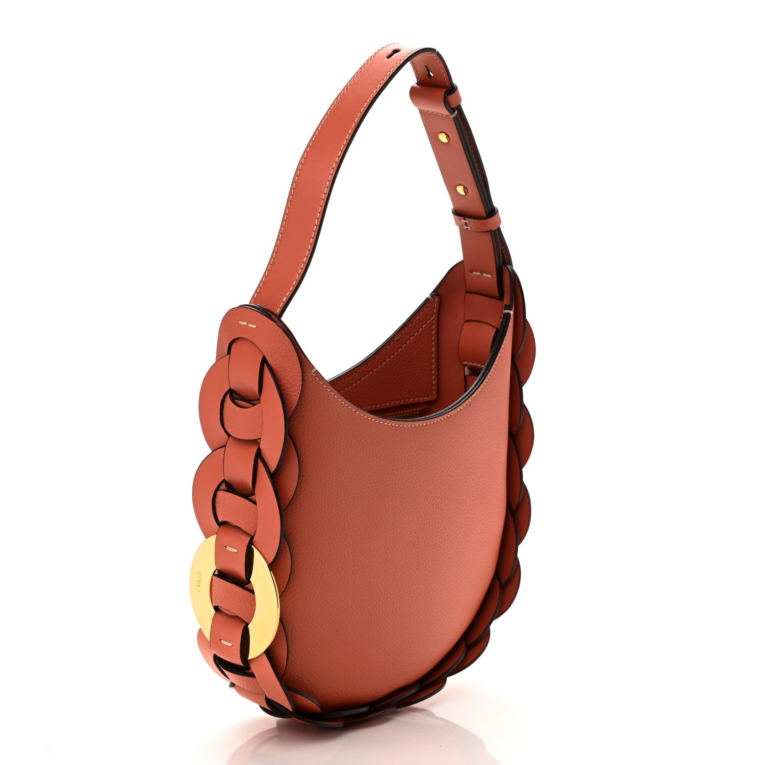 Chloe Small Grain Smooth Calfskin Small Darryl Hobo Sepia Brown 2 of 9