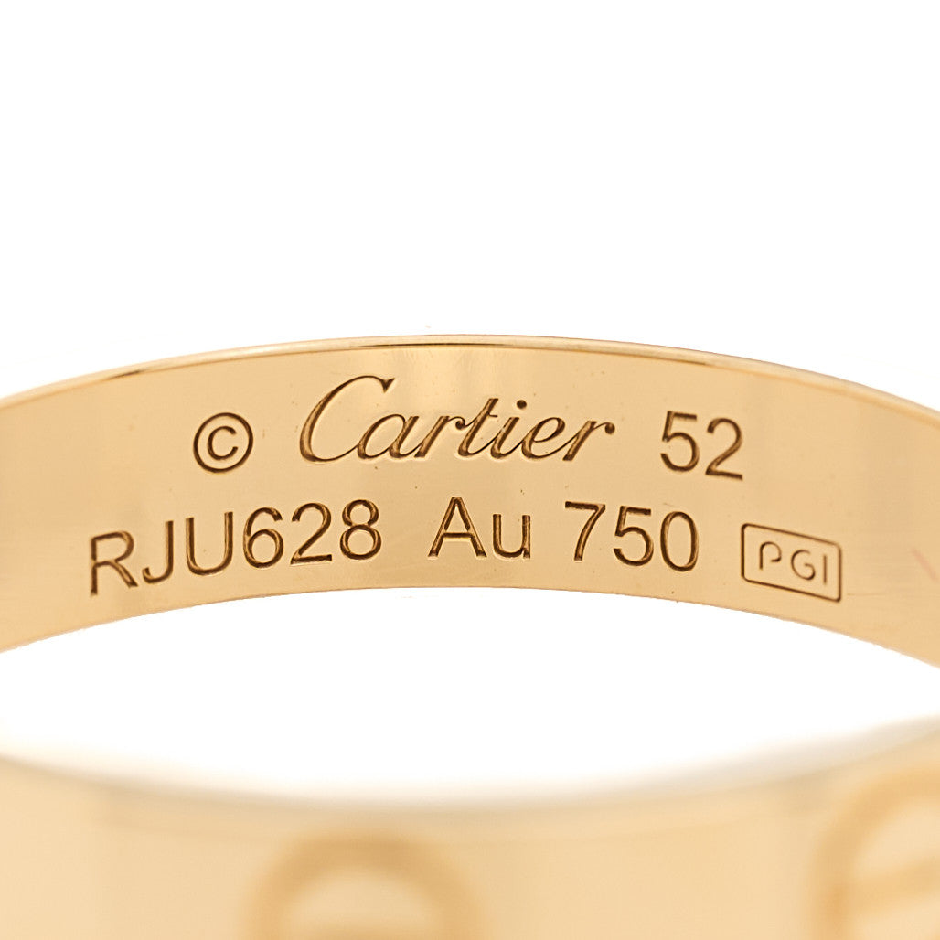 Cartier 18K Yellow Gold 3.5mm LOVE Wedding Band Ring 52 6 4 of 4