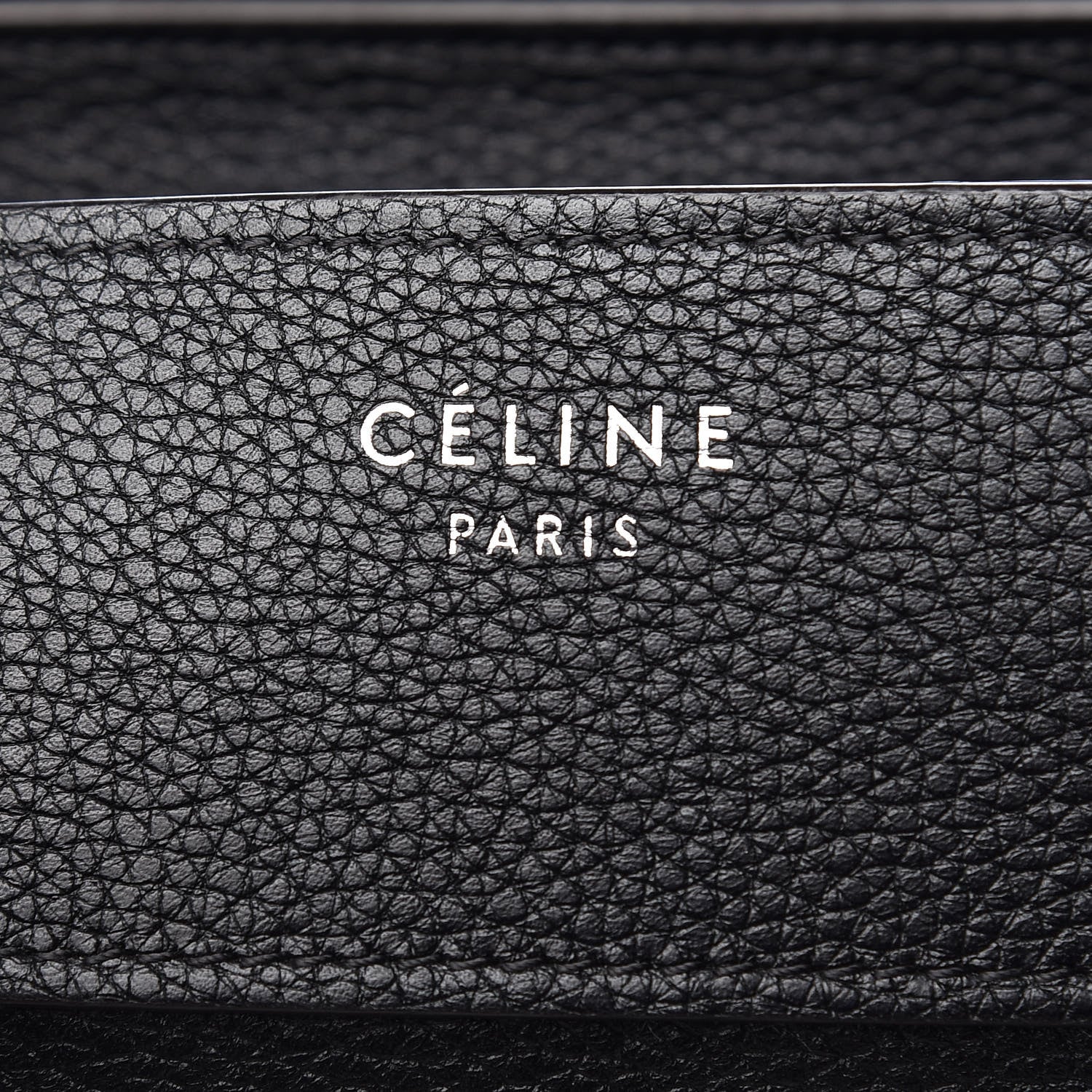 Celine Drummed Calfskin Mini Luggage Black 7 of 12