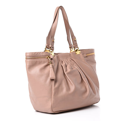 Miu Miu Vitello Lux Gathered Tote Cammeo 2 of 18