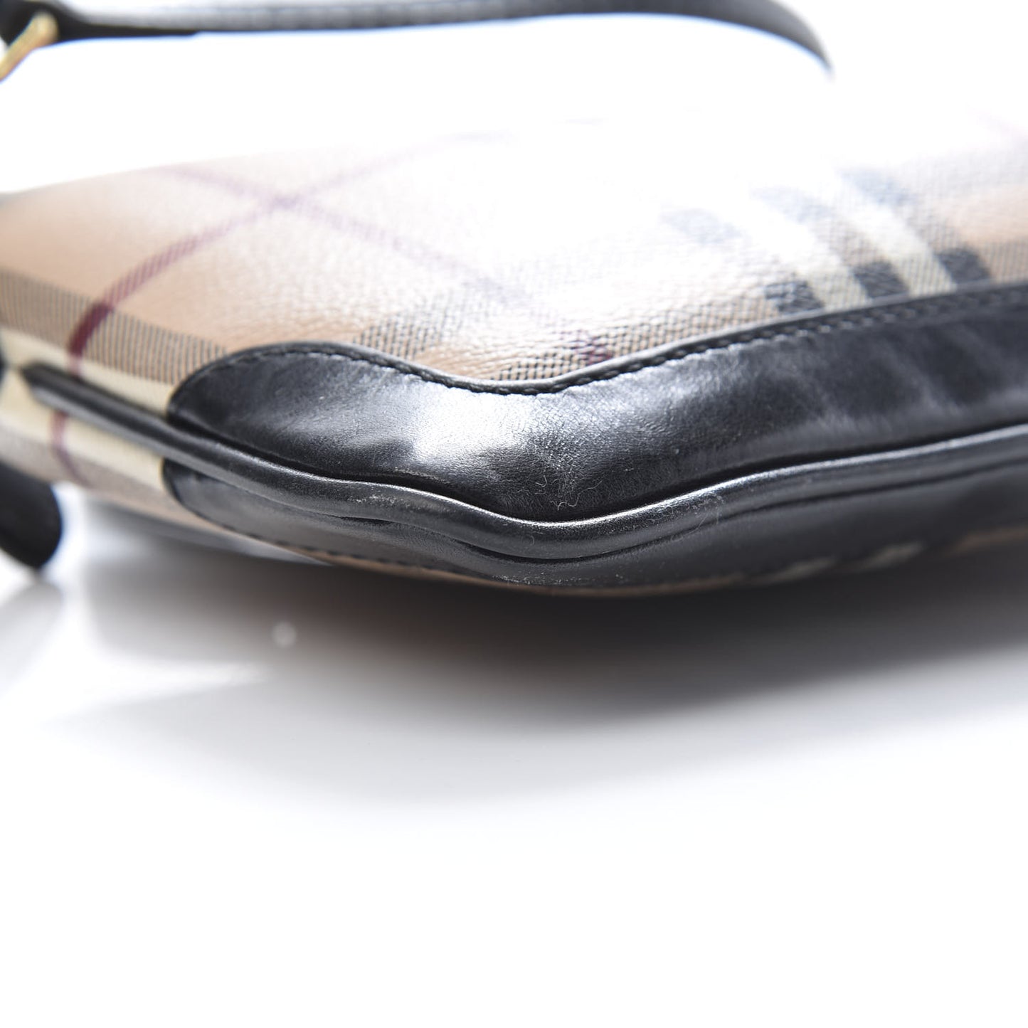 Haymarket Check Small Peyton Crossbody Clutch Bag Black
