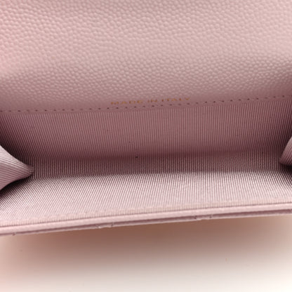 Chanel Caviar Quilted Flap Card Holder Wallet Light Pink 5 of 7