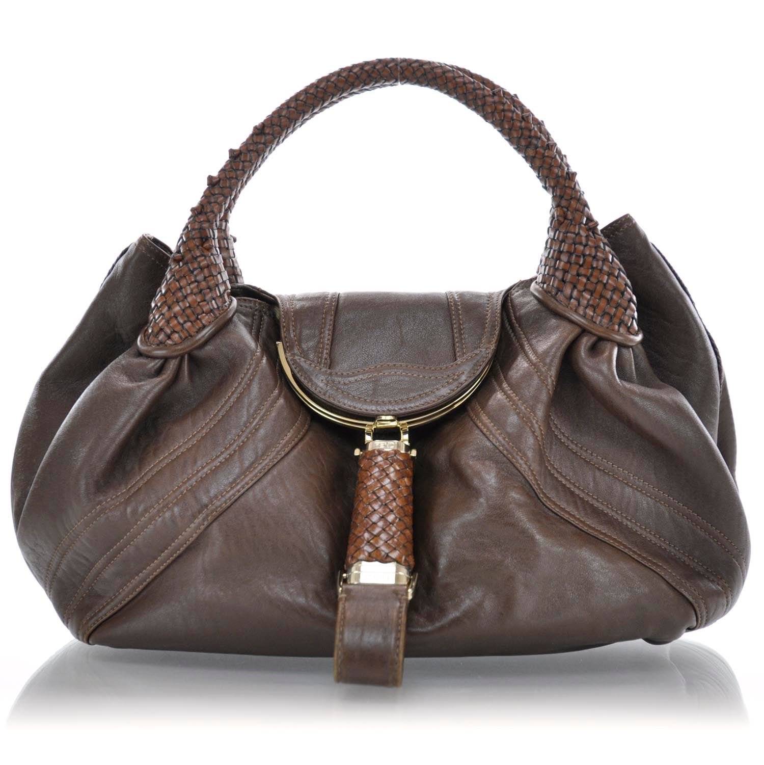 Fendi Nappa Nuvolata Spy Cognac 1 of 10