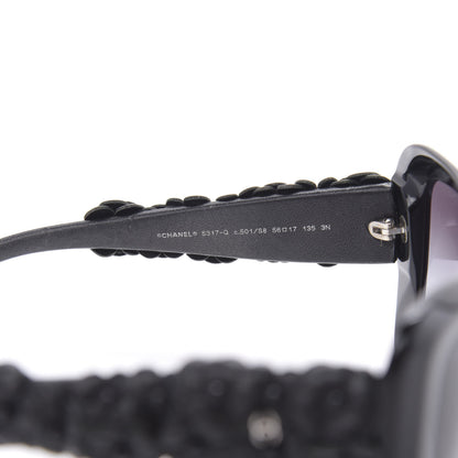 Chanel Lambskin Camellia CC Sunglasses 5317-Q Black 5 of 7