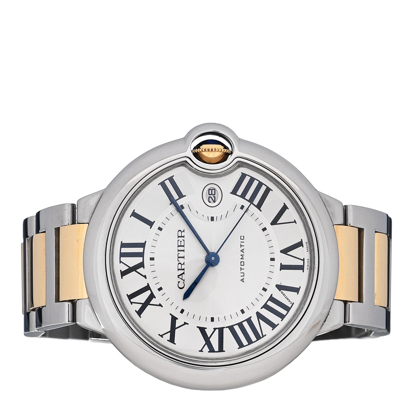 Stainless Steel 18K Yellow Gold 42mm Ballon Bleu De Cartier Automatic Watch