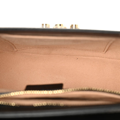 Gucci GG Supreme Monogram Calfskin Small Padlock Messenger Shoulder Bag Beige Black Cuir 5 of 10