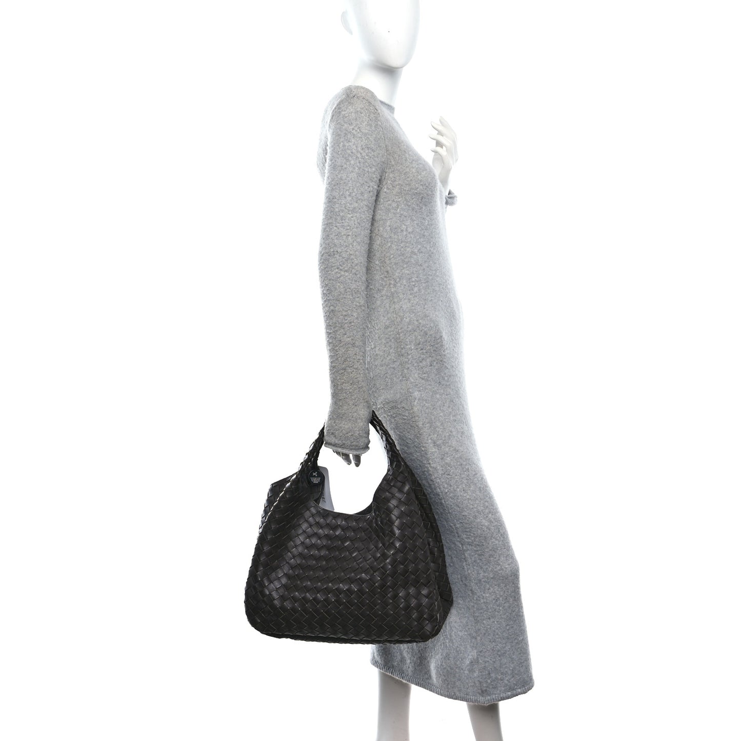 Nappa Intrecciato Large Campana Shoulder Bag Fondant